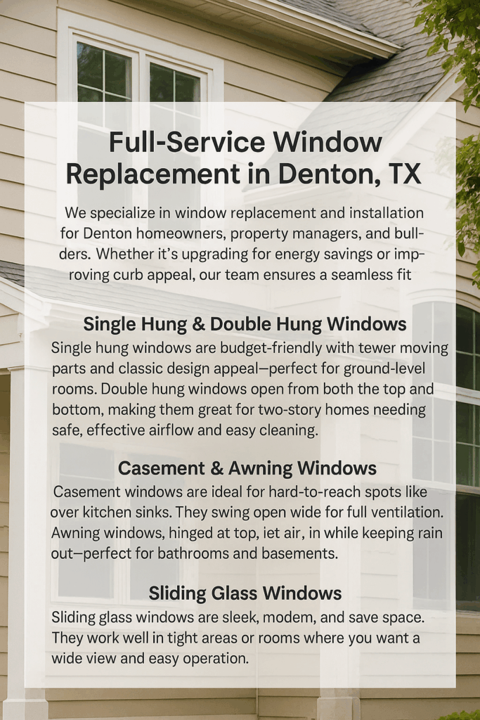 Full Service Window Replacement in Denton TX