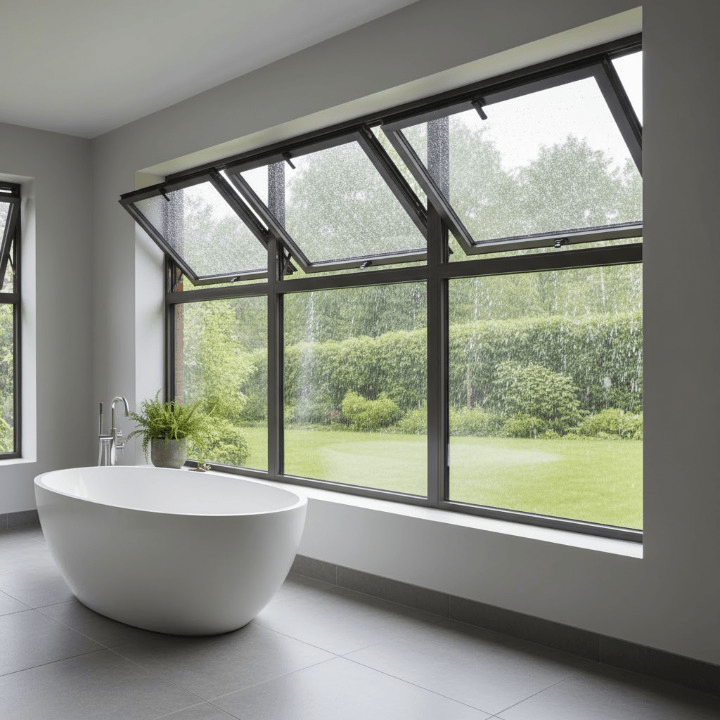 Awning windows hinge