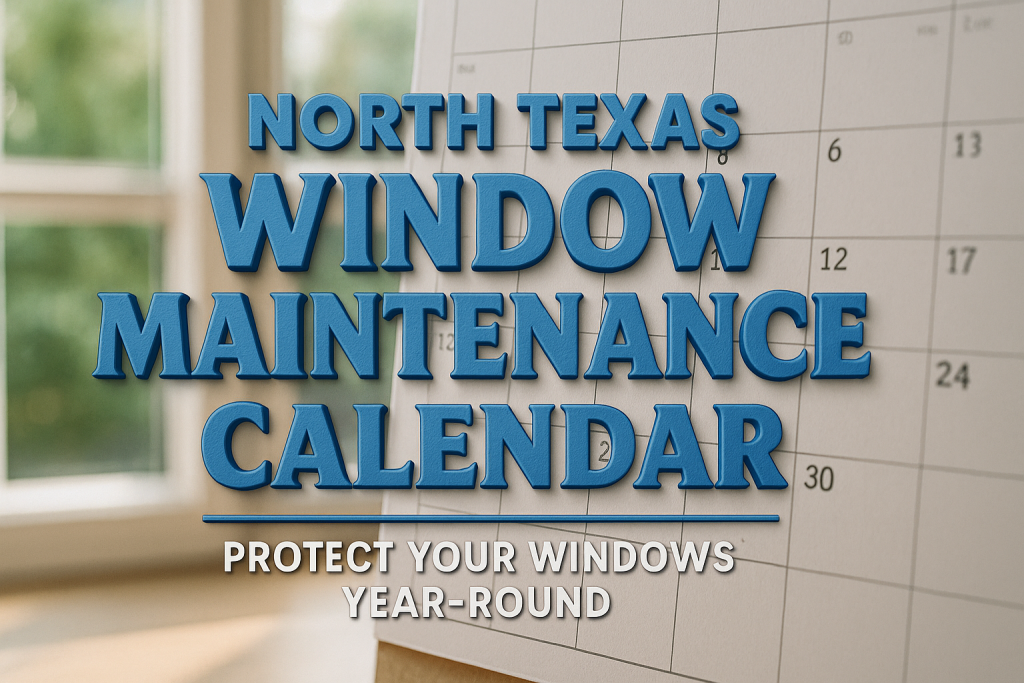 North Texas Window Maintenance Calendar