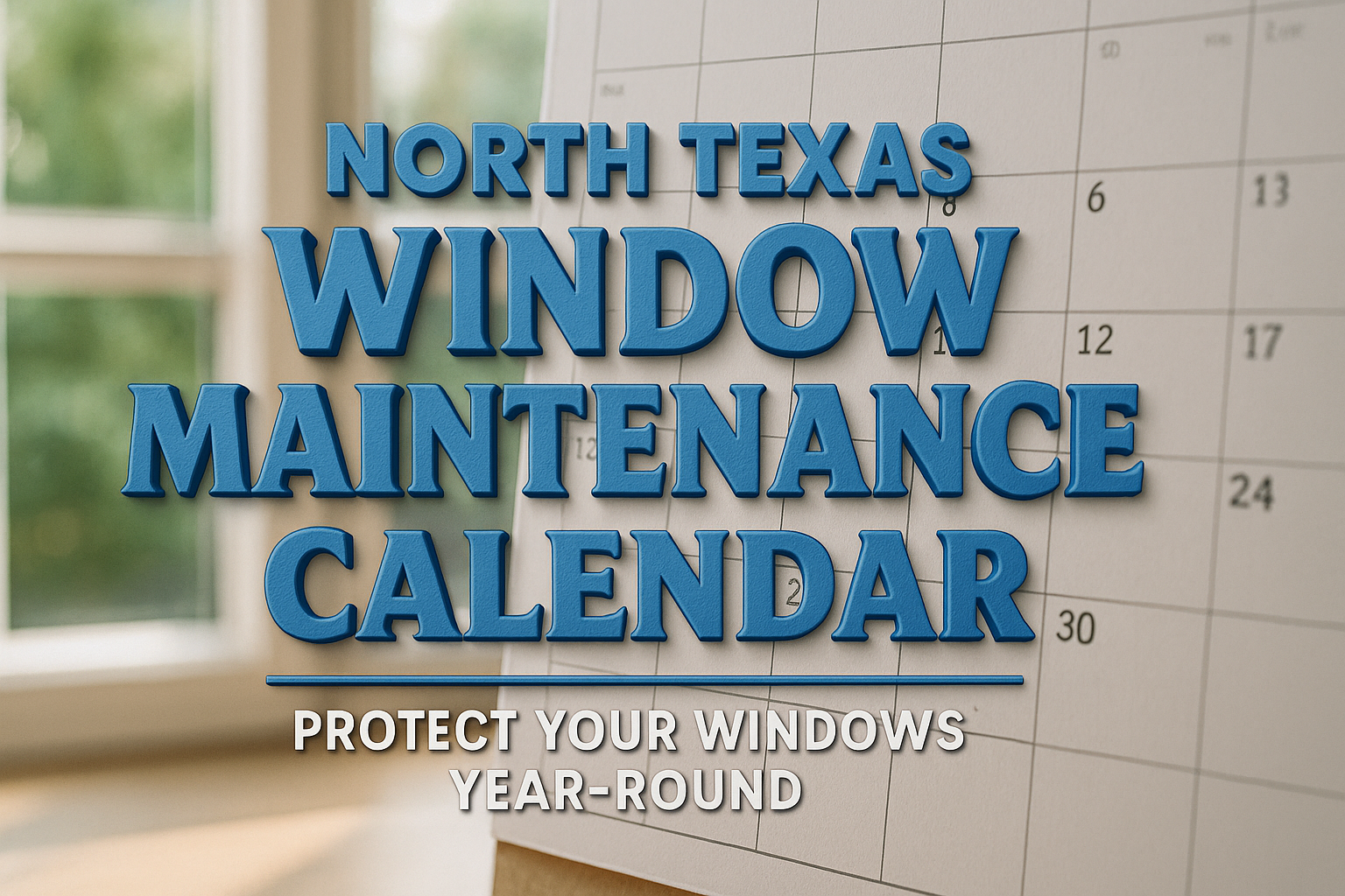 North Texas Window Maintenance Calendar