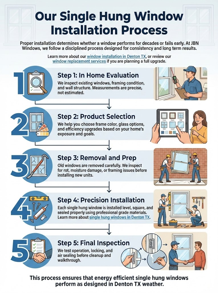 Our Single Hung Window Installation Process