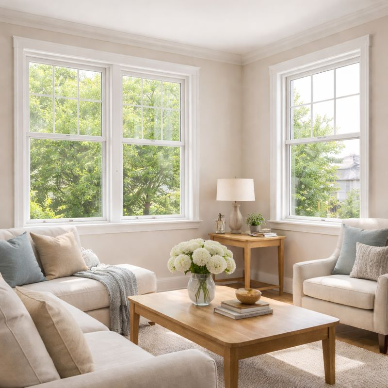 Interior comfort benefits of Double Hung Windows with natural light and airflow