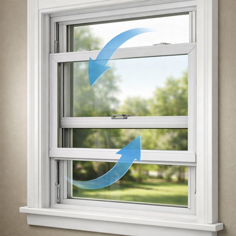 How Double Hung Windows operate with upper and lower sash airflow.