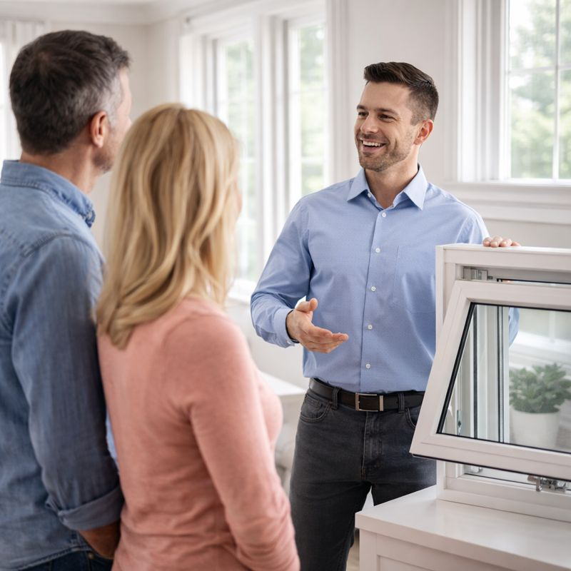 {trusted window company consultation at home|professional window consultation experience|homeowners choosing professional window installer}