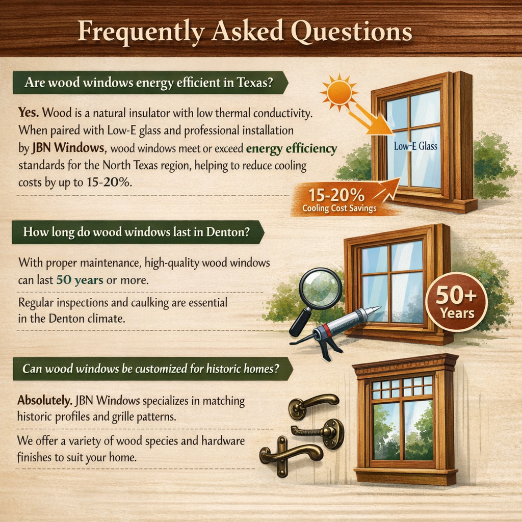 Frequently Asked Questions Are wood windows energy efficient in Texas