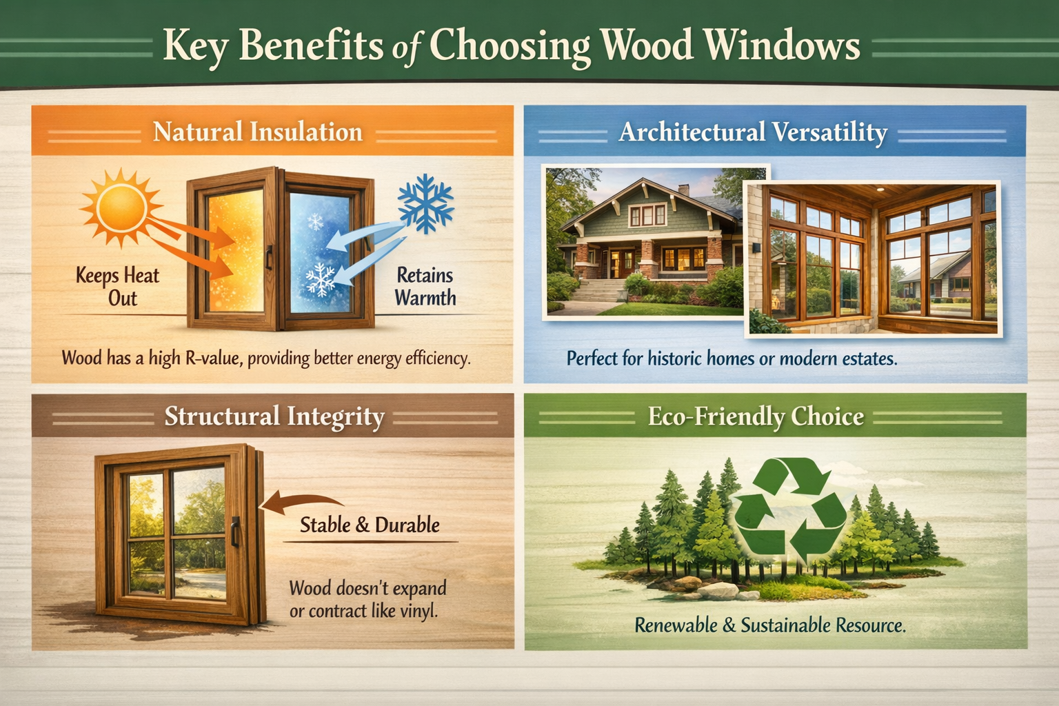 Key benefits of choosing Wood Windows for a North Texas home