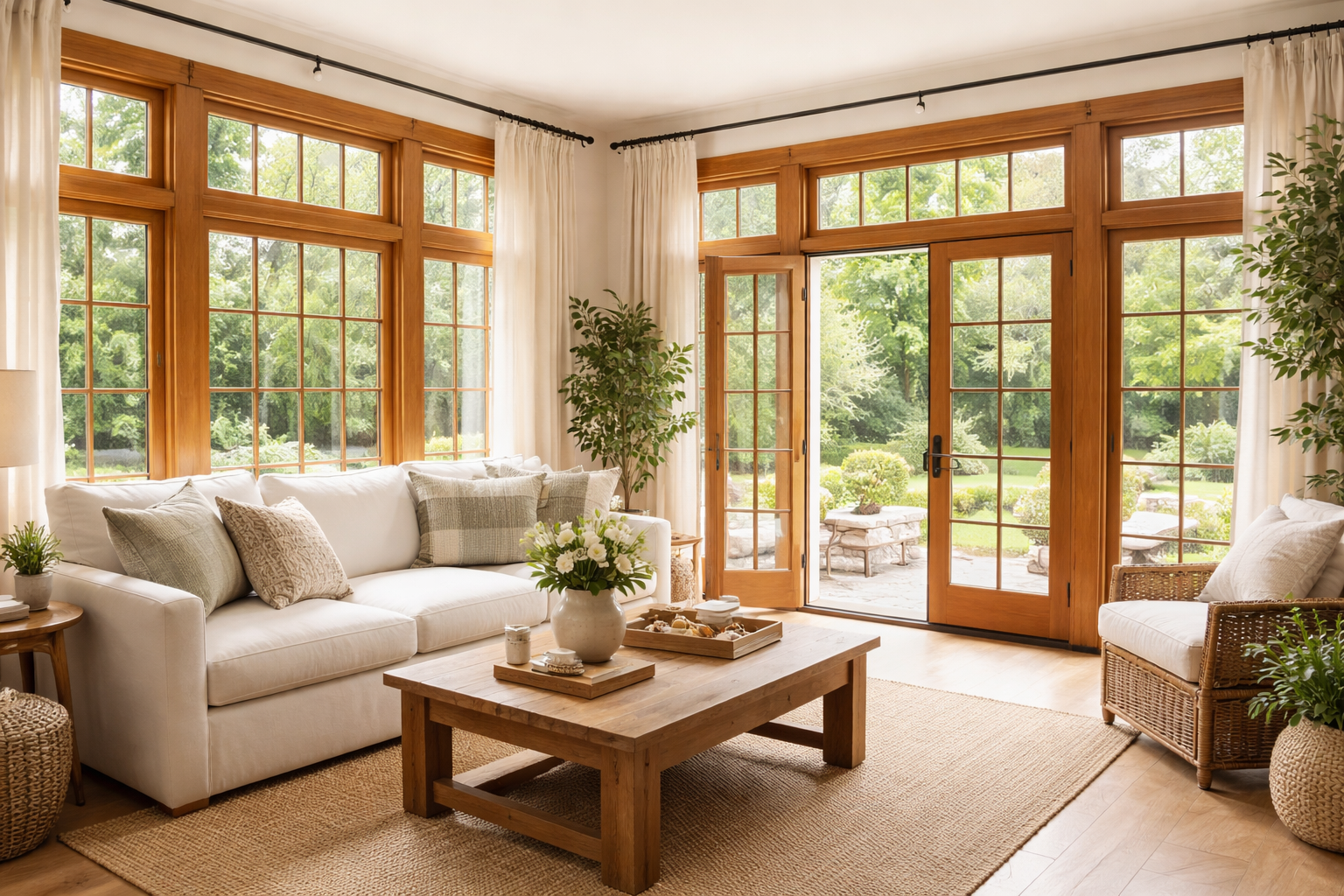 North Texas home designed with Wood Windows and protected exterior frames