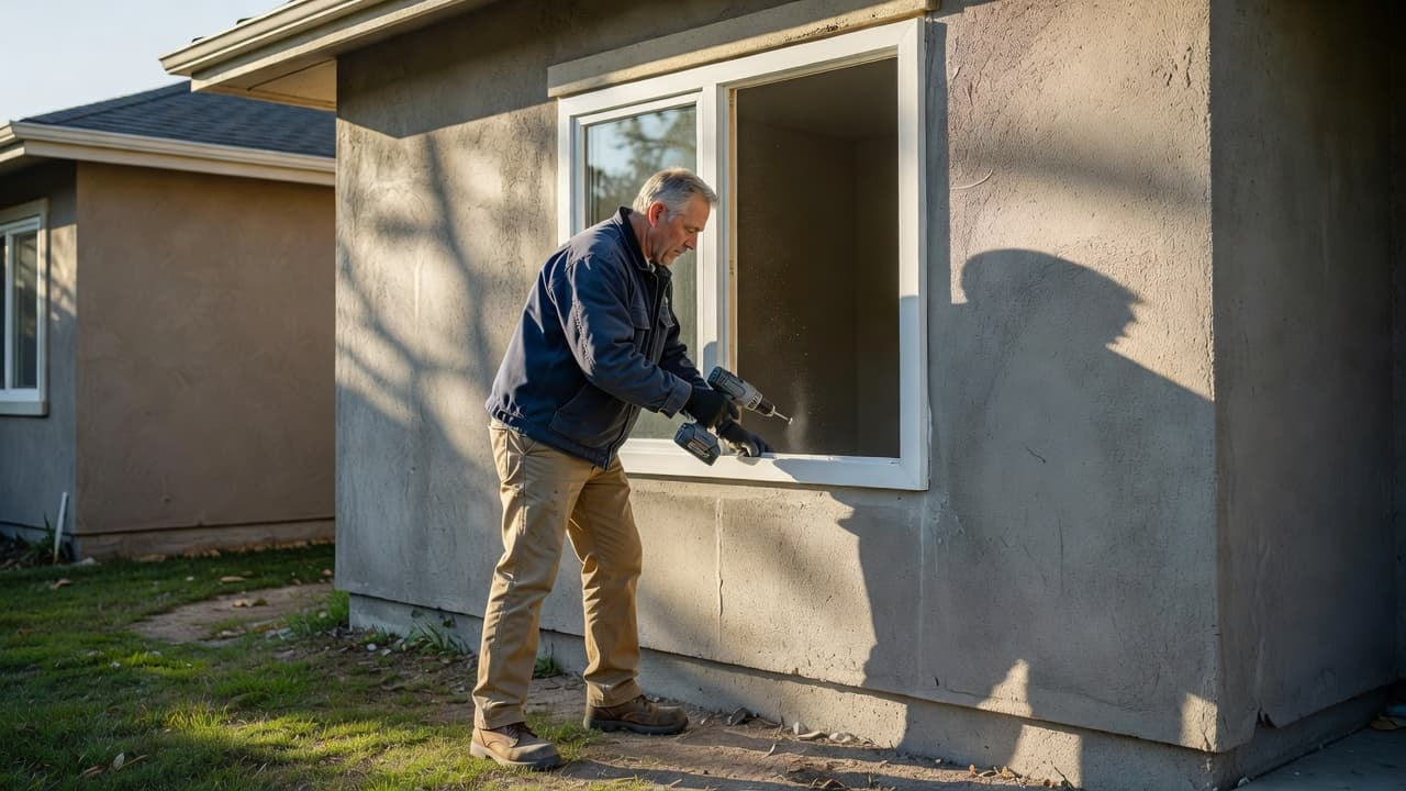 Professional residential Window Installation with a new vinyl frame