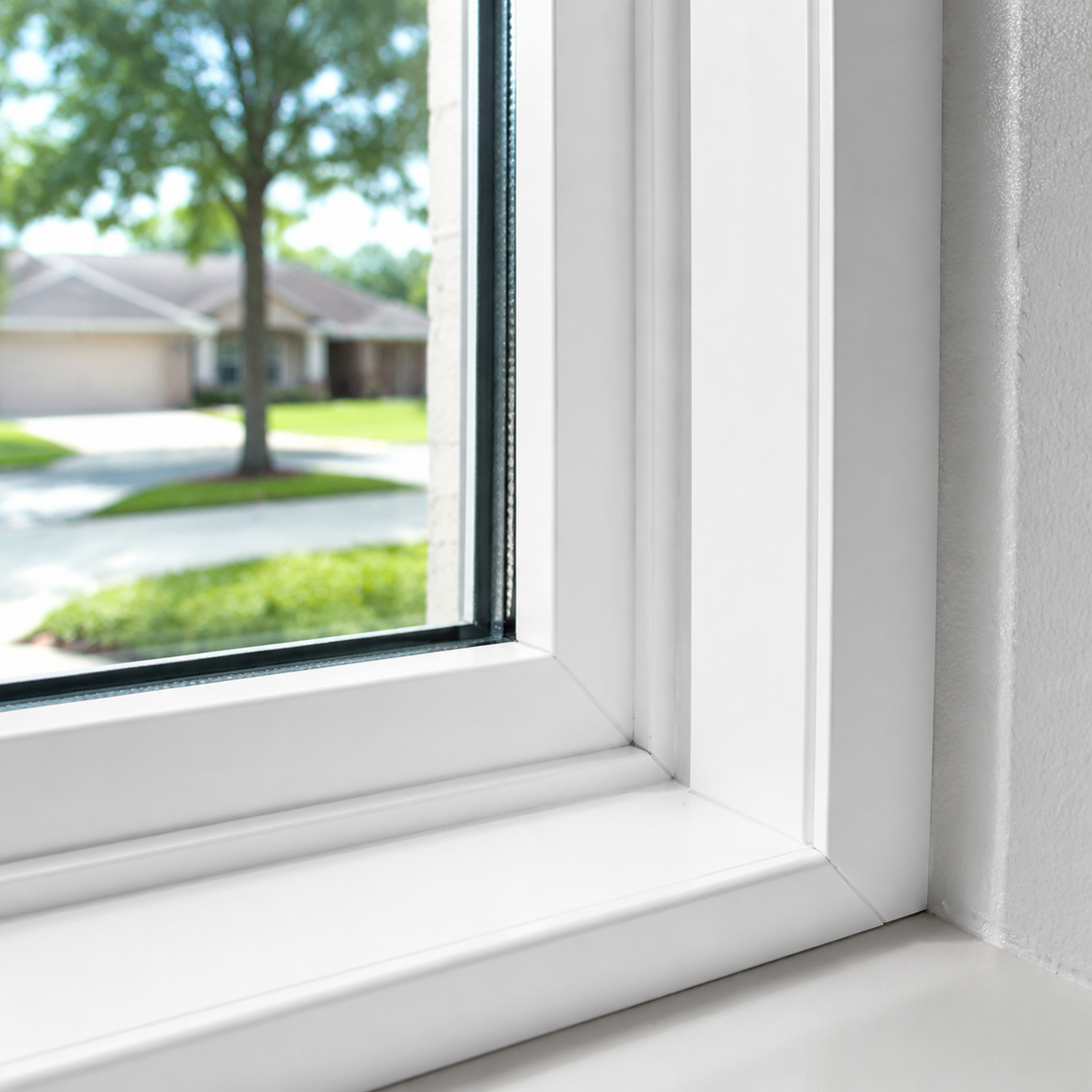 Vinyl Windows Corinth TX 3 Heavy-duty white vinyl window frame and insulated glass