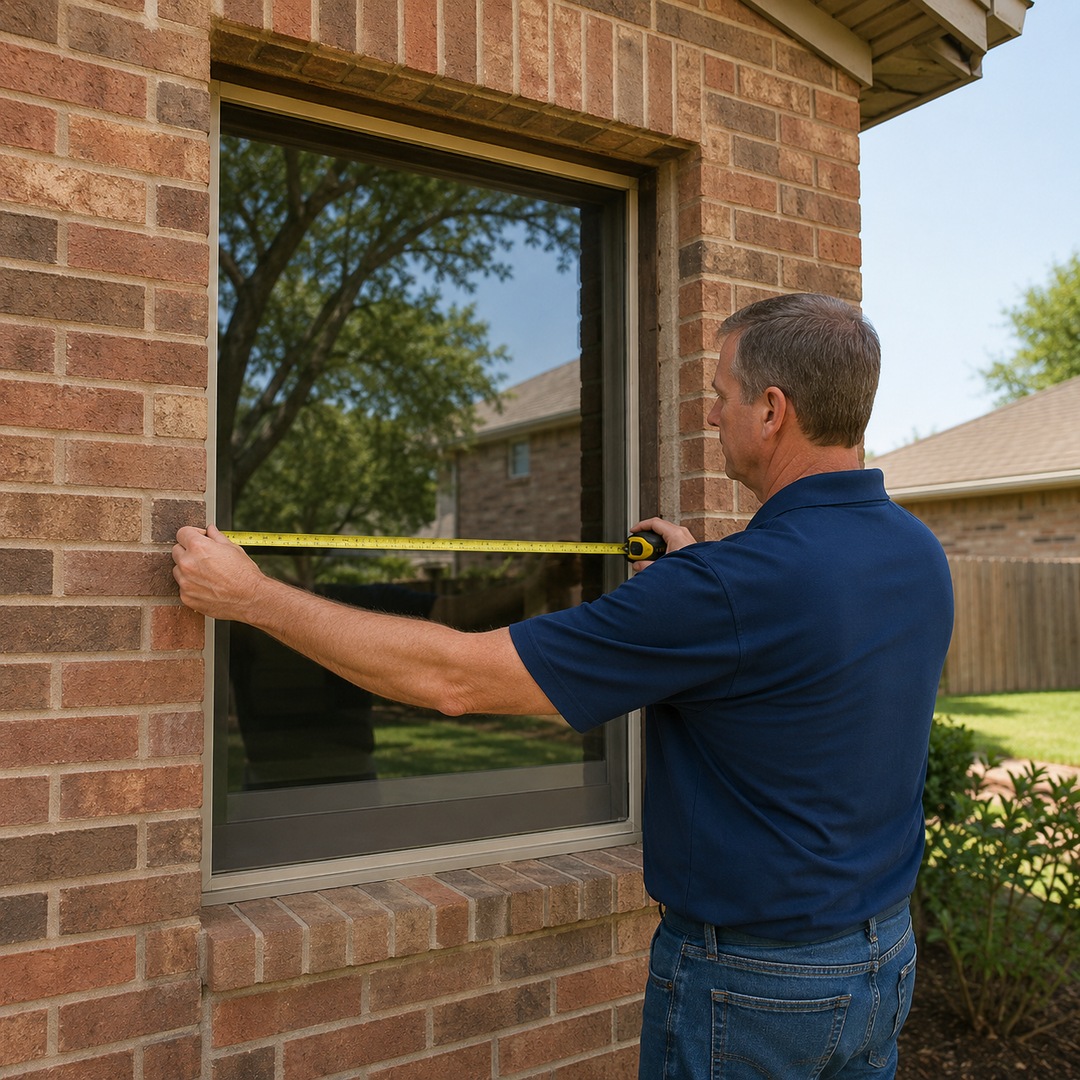 Vinyl Windows Corinth TX 4 Measuring a vinyl window opening in Corinth Texas 76208 and 76210