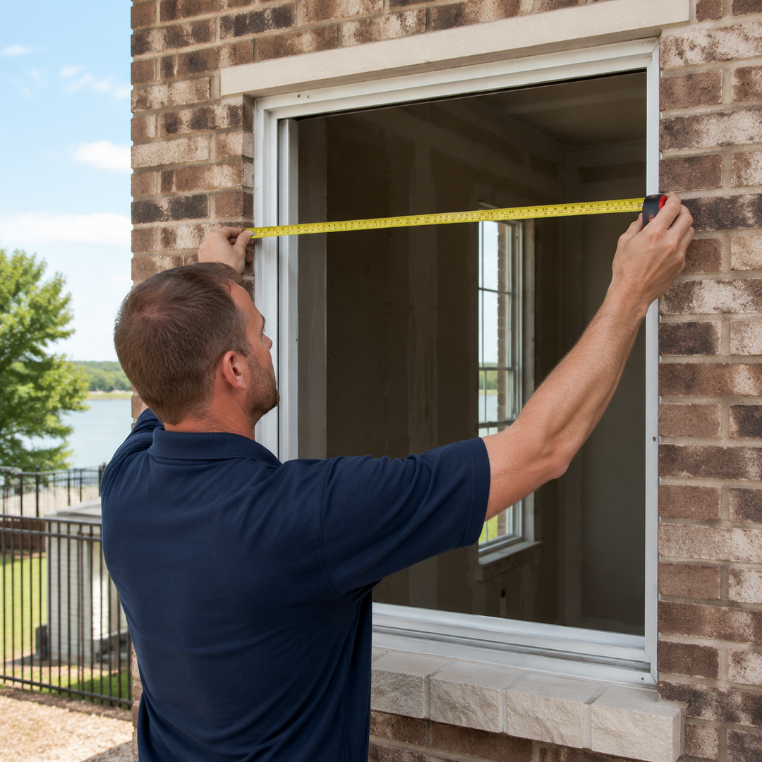 Vinyl Windows Lake Dallas TX 4 Measuring a vinyl window opening in Lake Dallas Texas 76210