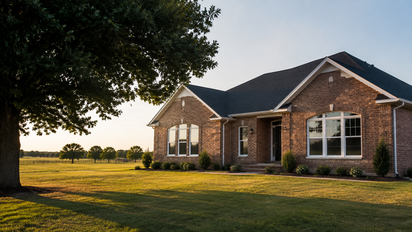 Vinyl Windows Krum TX 1 Vinyl Windows Krum TX installed on a brick and stone home