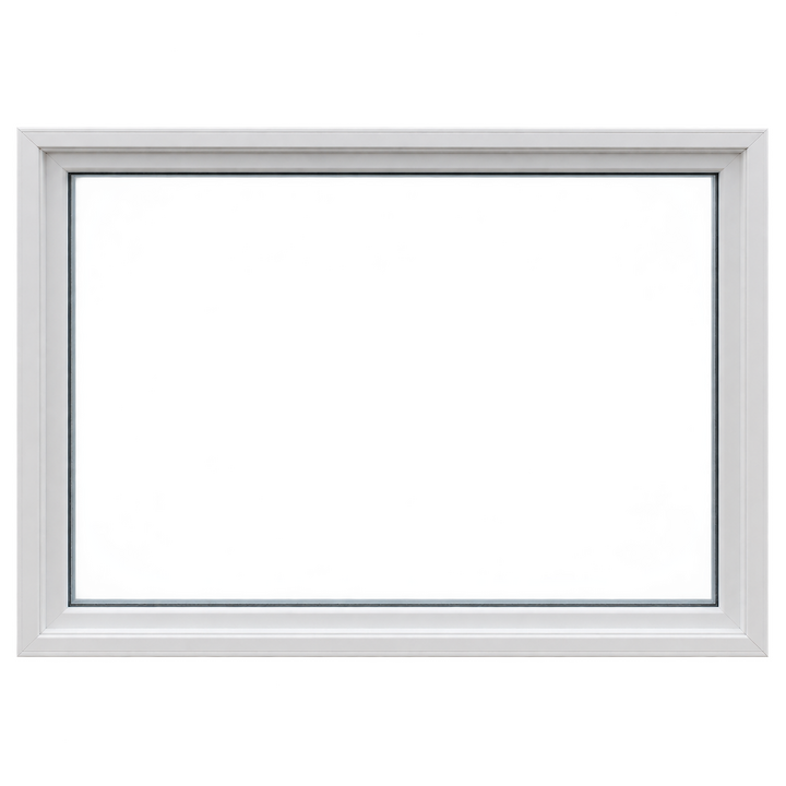 White fixed picture window style