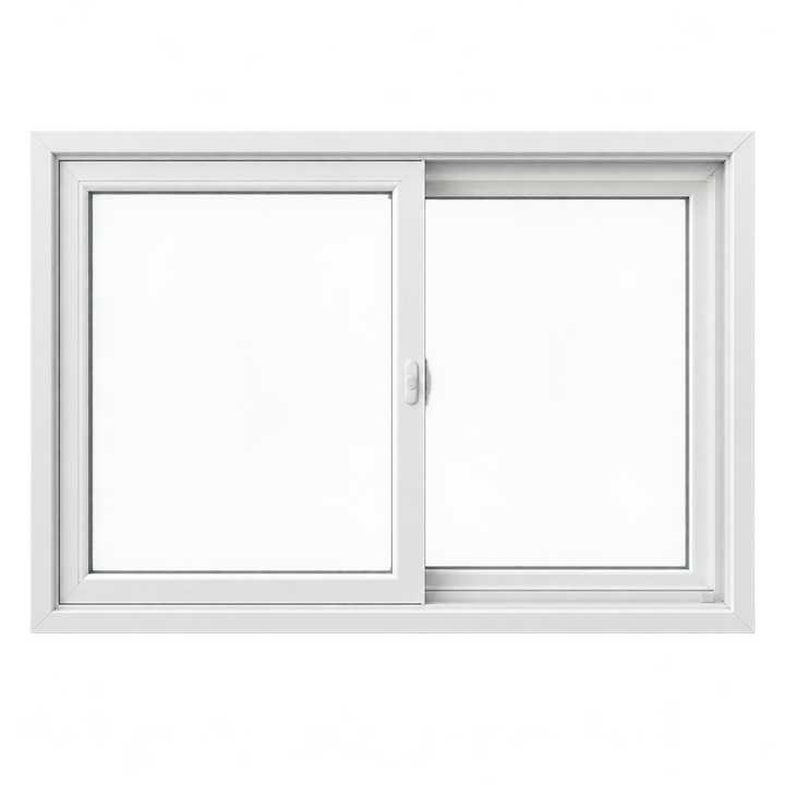 White horizontal sliding window style